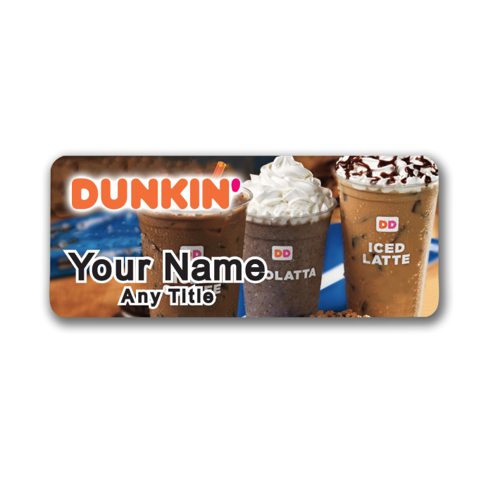 Dunkin 3 Iced Coffees Badge